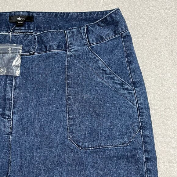 ELLOS Trouser Jeans Women's 18 Blue Light Wash Denim Patch Pockets NWT - Picture 13 of 15
